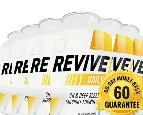 Revive Daily bottles — GH and deep sleep support formula, with 60-day guarantee seal